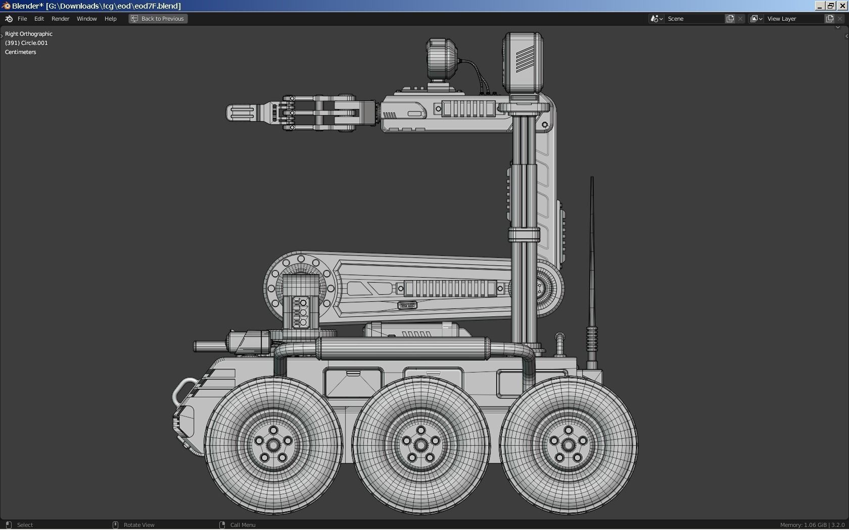 Bomb Disposal Robot 3D model rigged | CGTrader