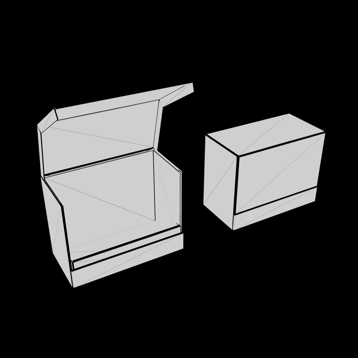 Riged flip top box Premium Package 3D model CGTrader