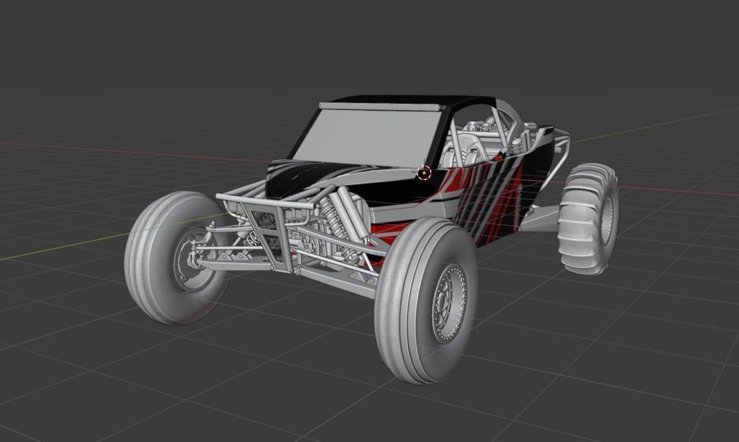 3D model Tatum Motorsports Dragon 2 seat sand car VR / AR / lowpoly