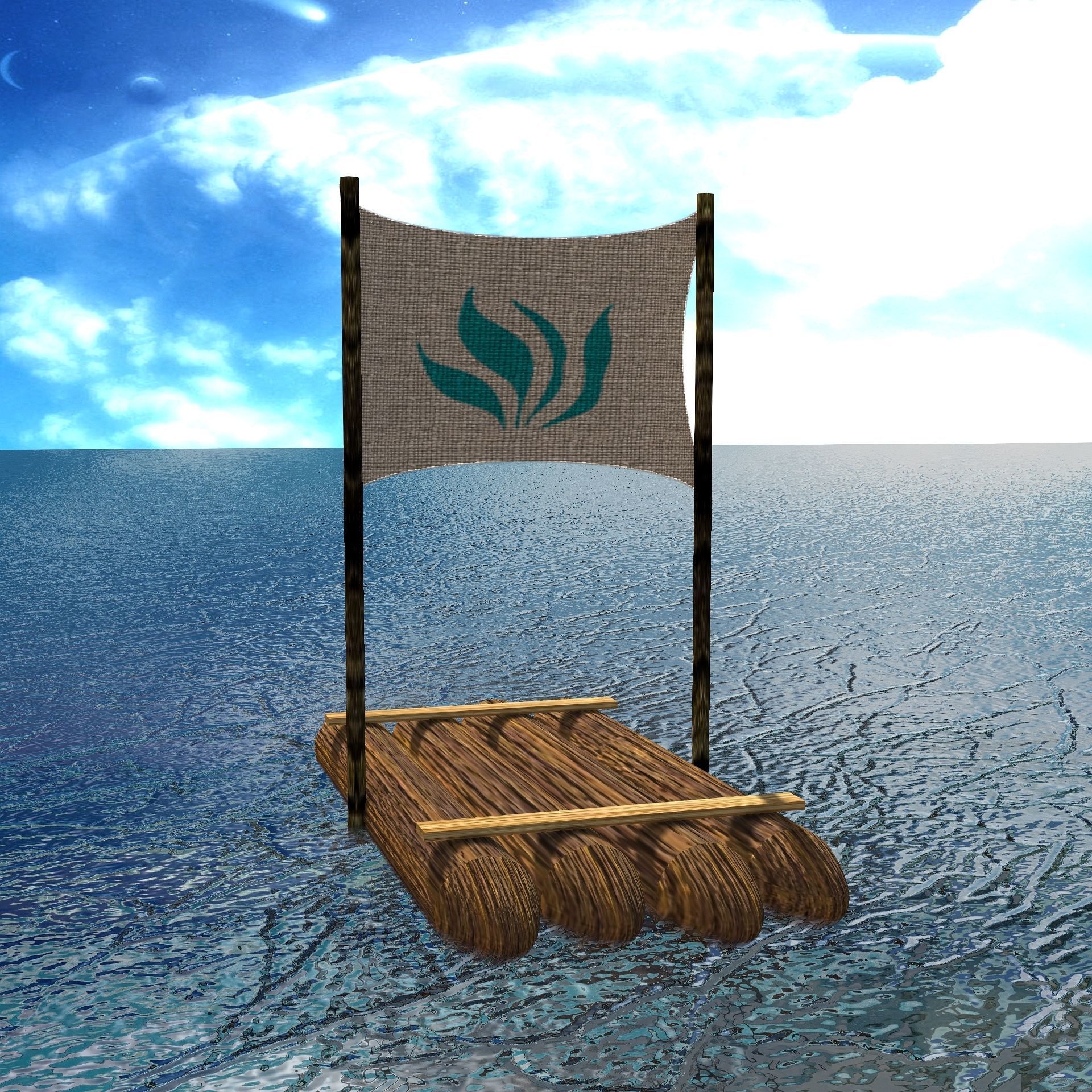 3D model Sail Raft VR / AR / low-poly | CGTrader