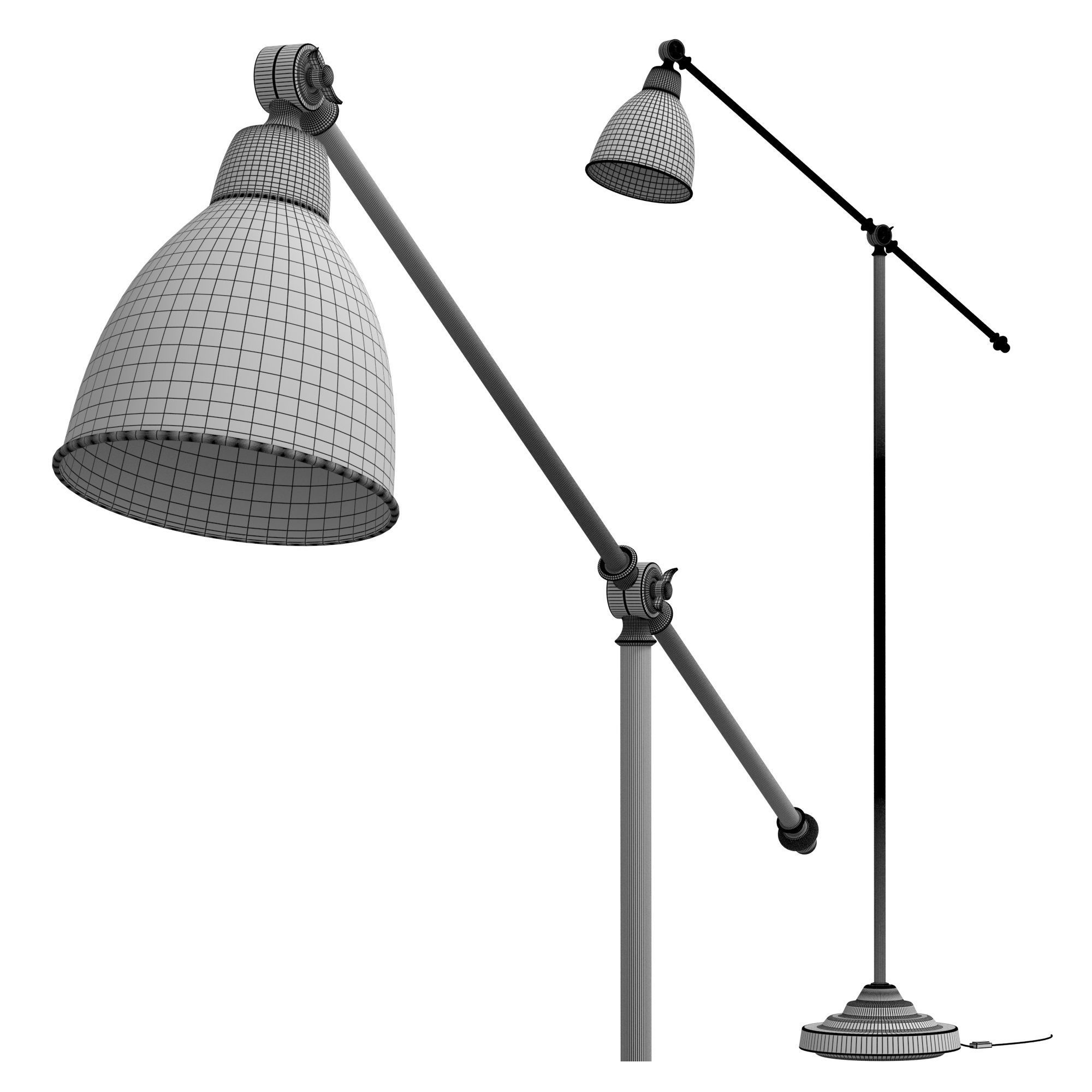 IKEA BAROMETER BAROMETER Floor lamp reading light 3D model CGTrader