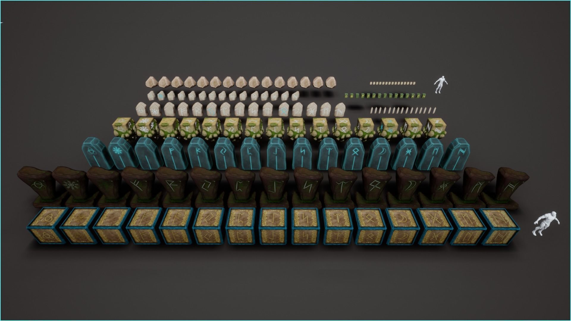 3D model Runestone Pack VR / AR / low-poly | CGTrader