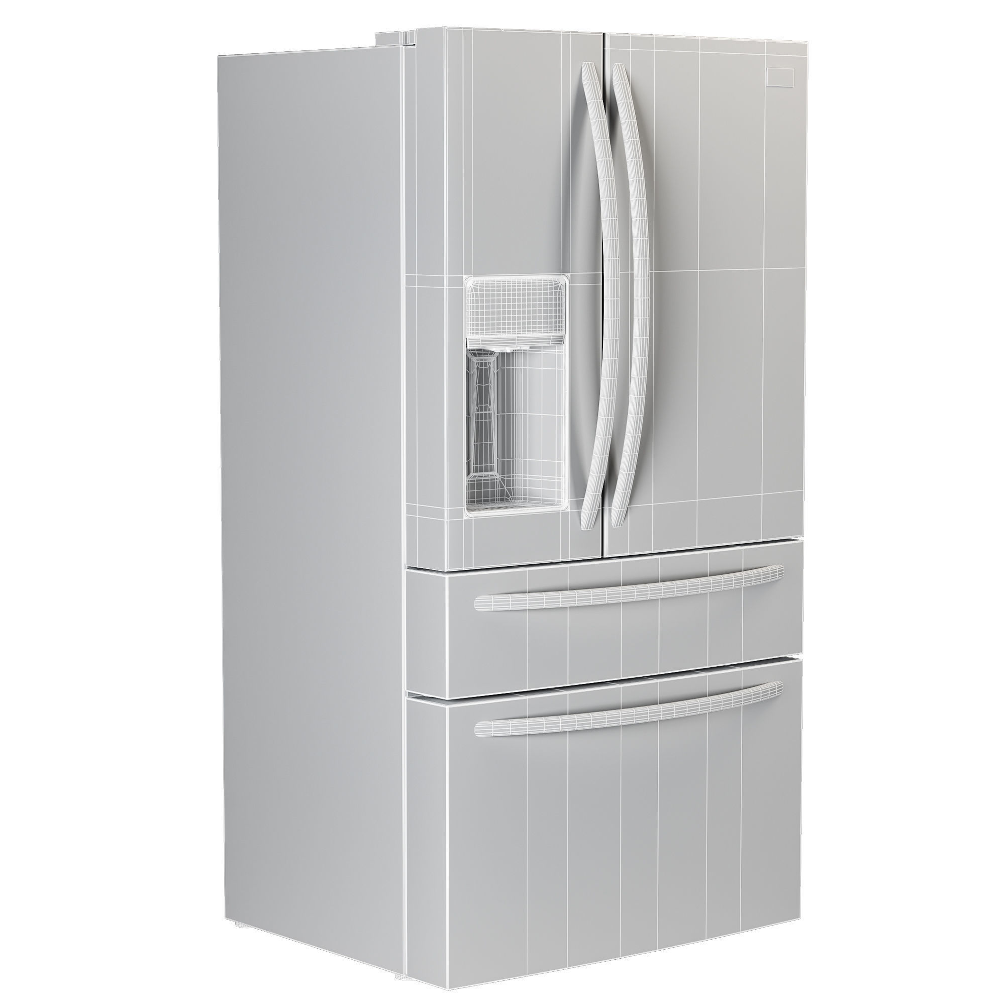 frigidairefrench door refrigeratorsfg4h2272uf 3D model CGTrader