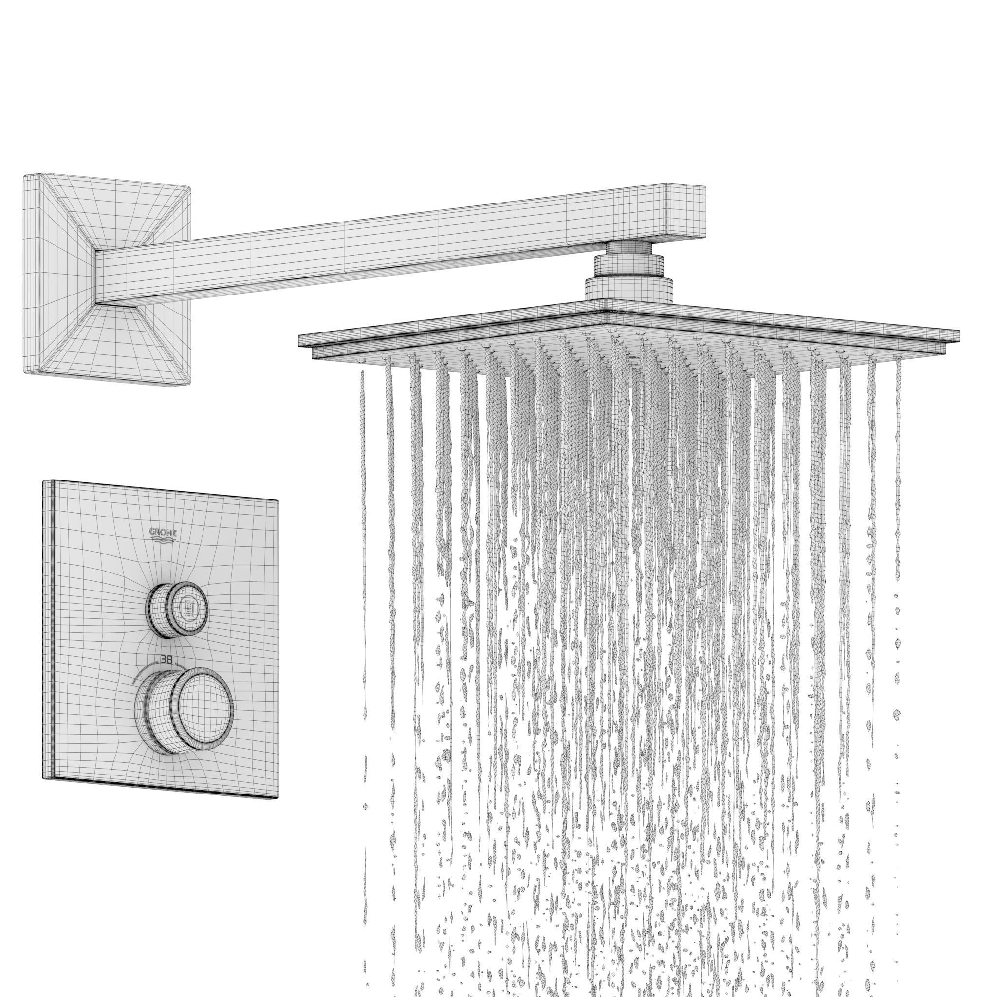 Grohe Shower 3D model CGTrader