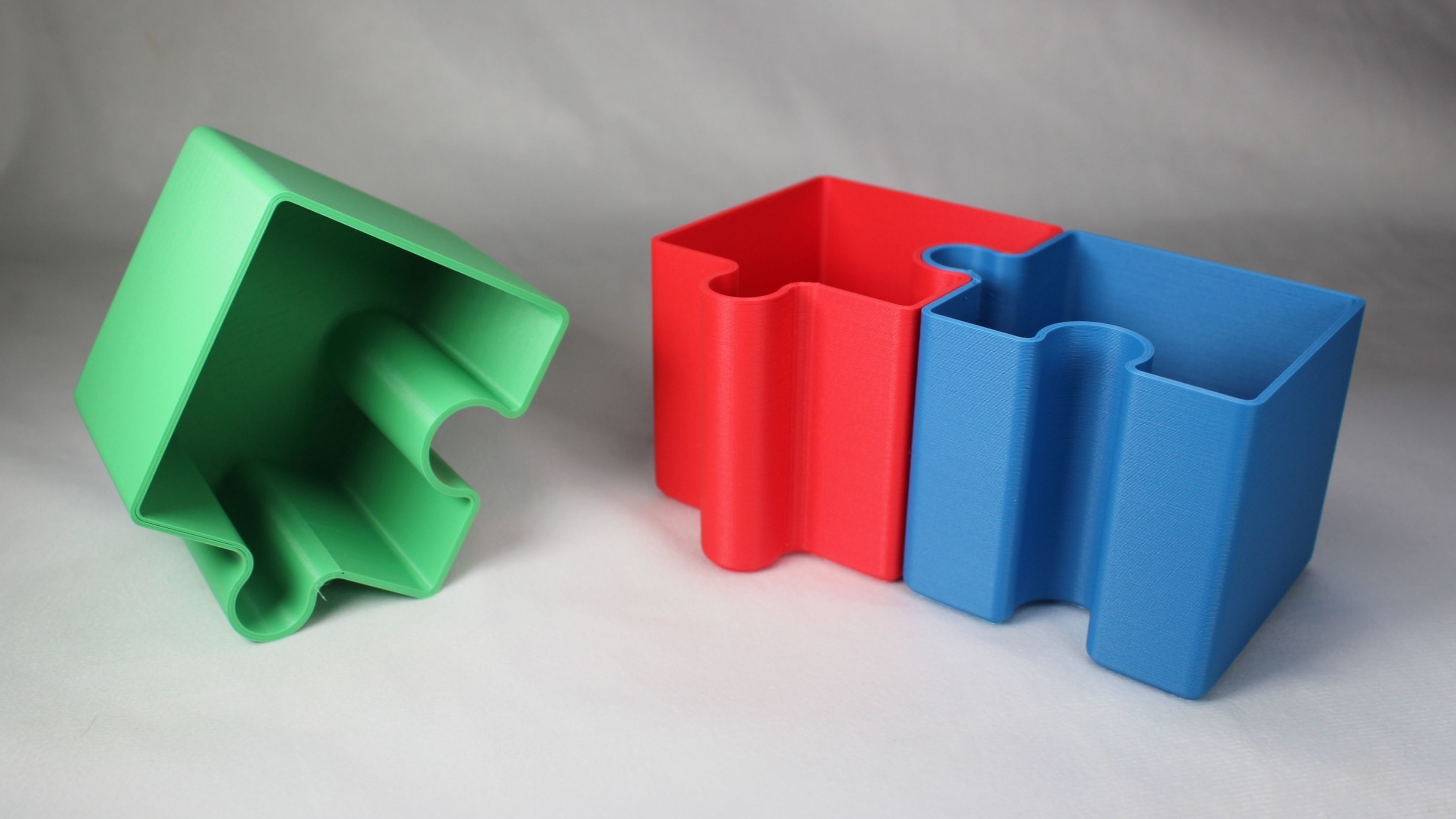 Interlocking Jigsaw Puzzle Piece Organizer Storage Box 3D model 3D