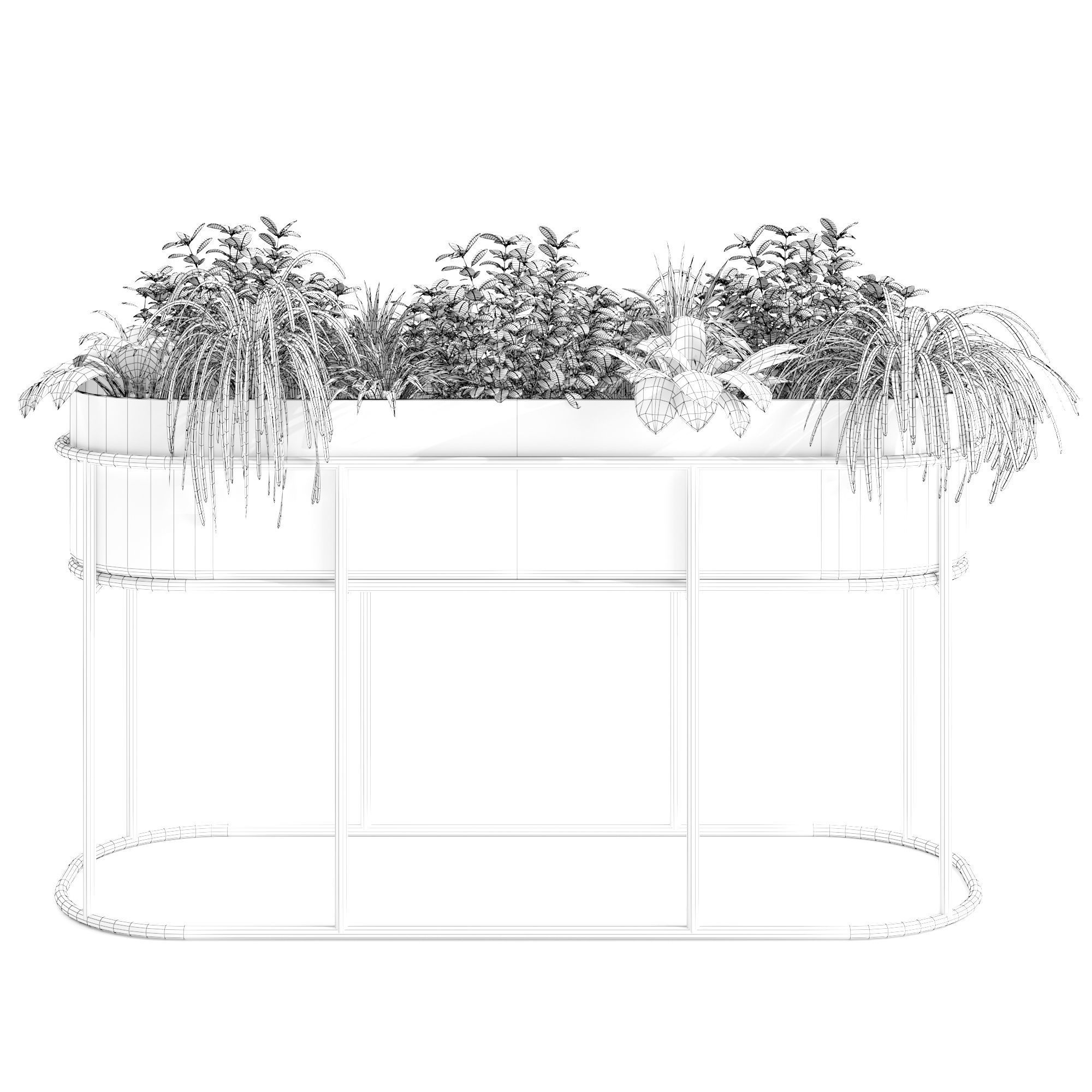 Tall Oval Plant Holder 3D model CGTrader