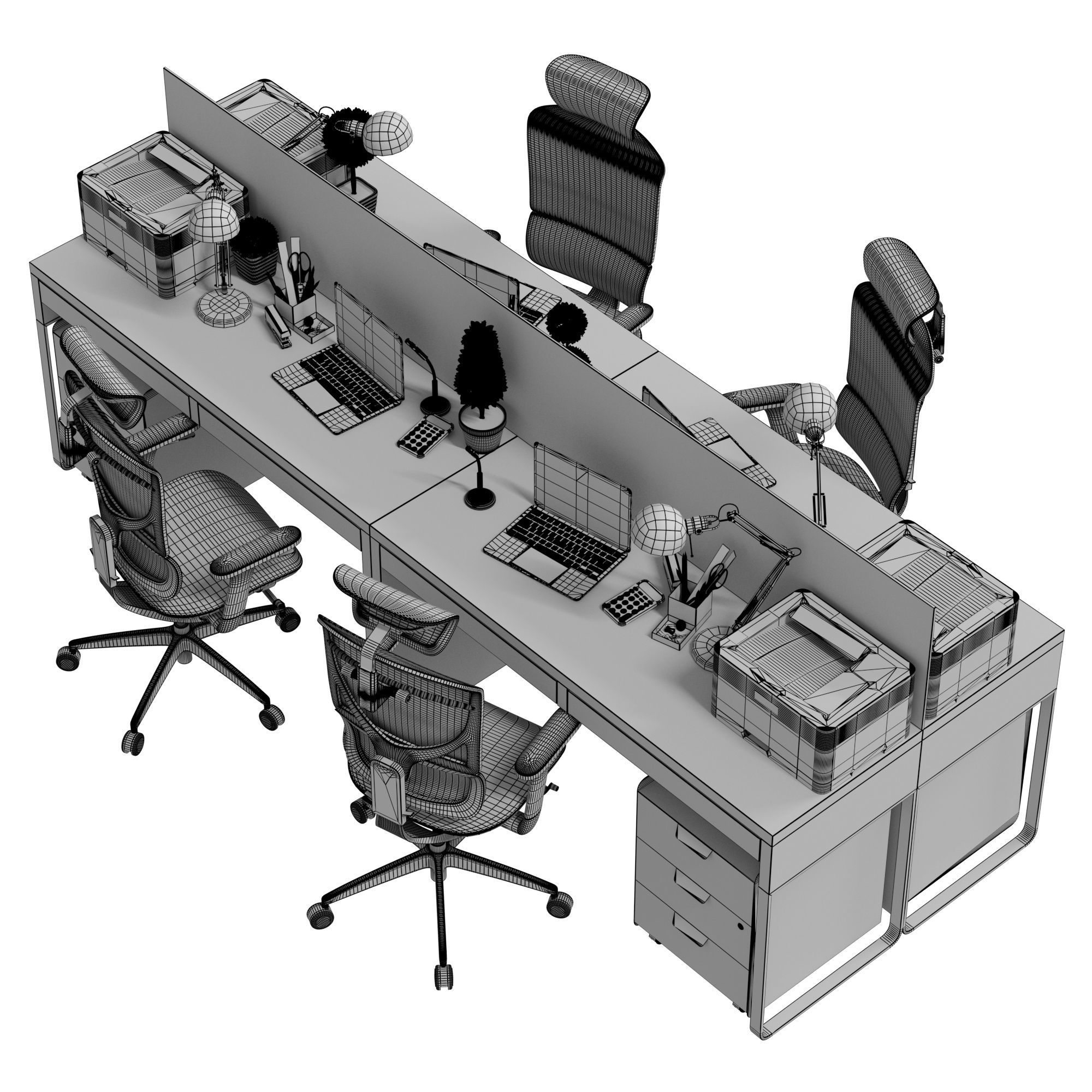 IKEA Office workplace Office workplace 16 3D model CGTrader