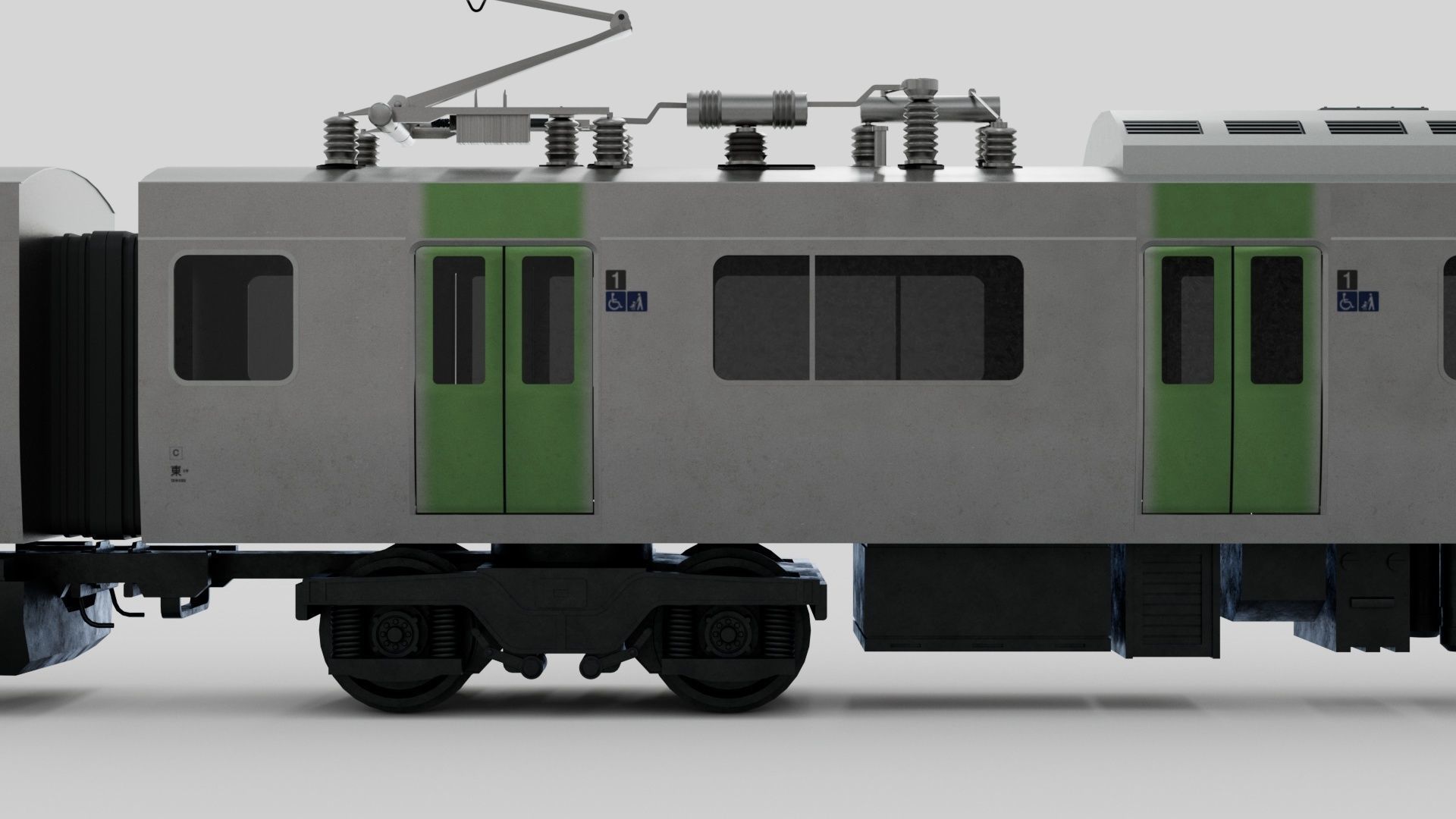 3D model Low poly Japanese Rail Train E235 Series VR / AR / lowpoly