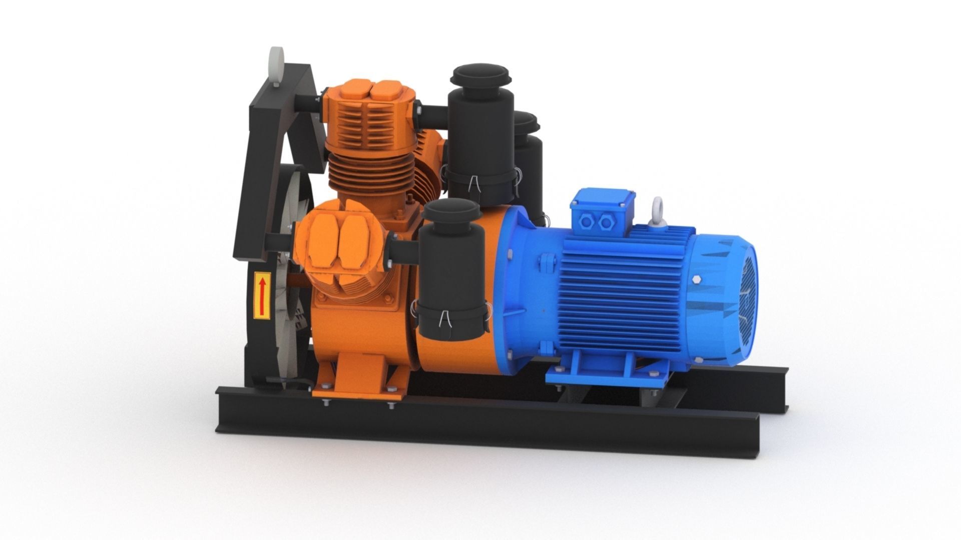 3D model Realistic air compressor HQ model VR / AR / low-poly | CGTrader