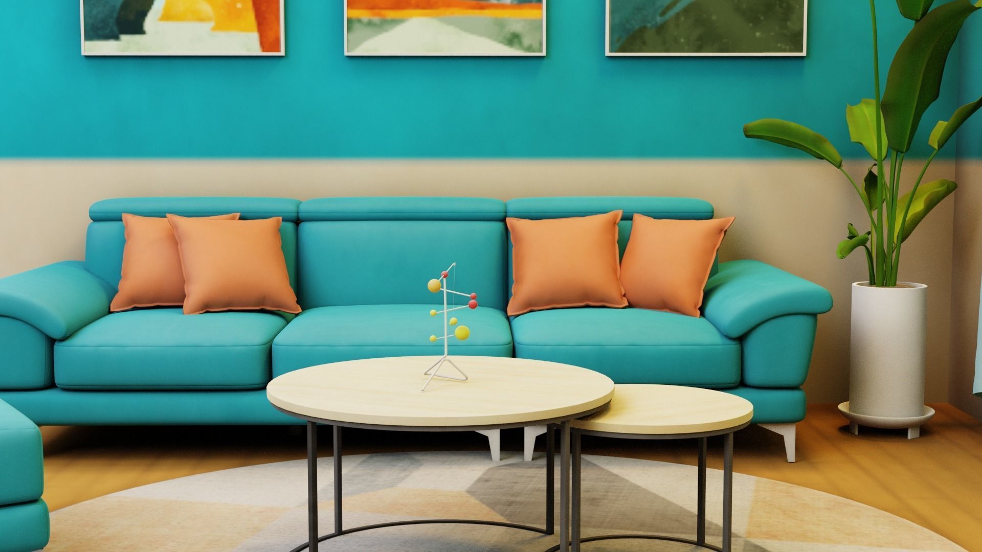 3D model stylized cartoon furniture model pack 2 VR / AR / lowpoly