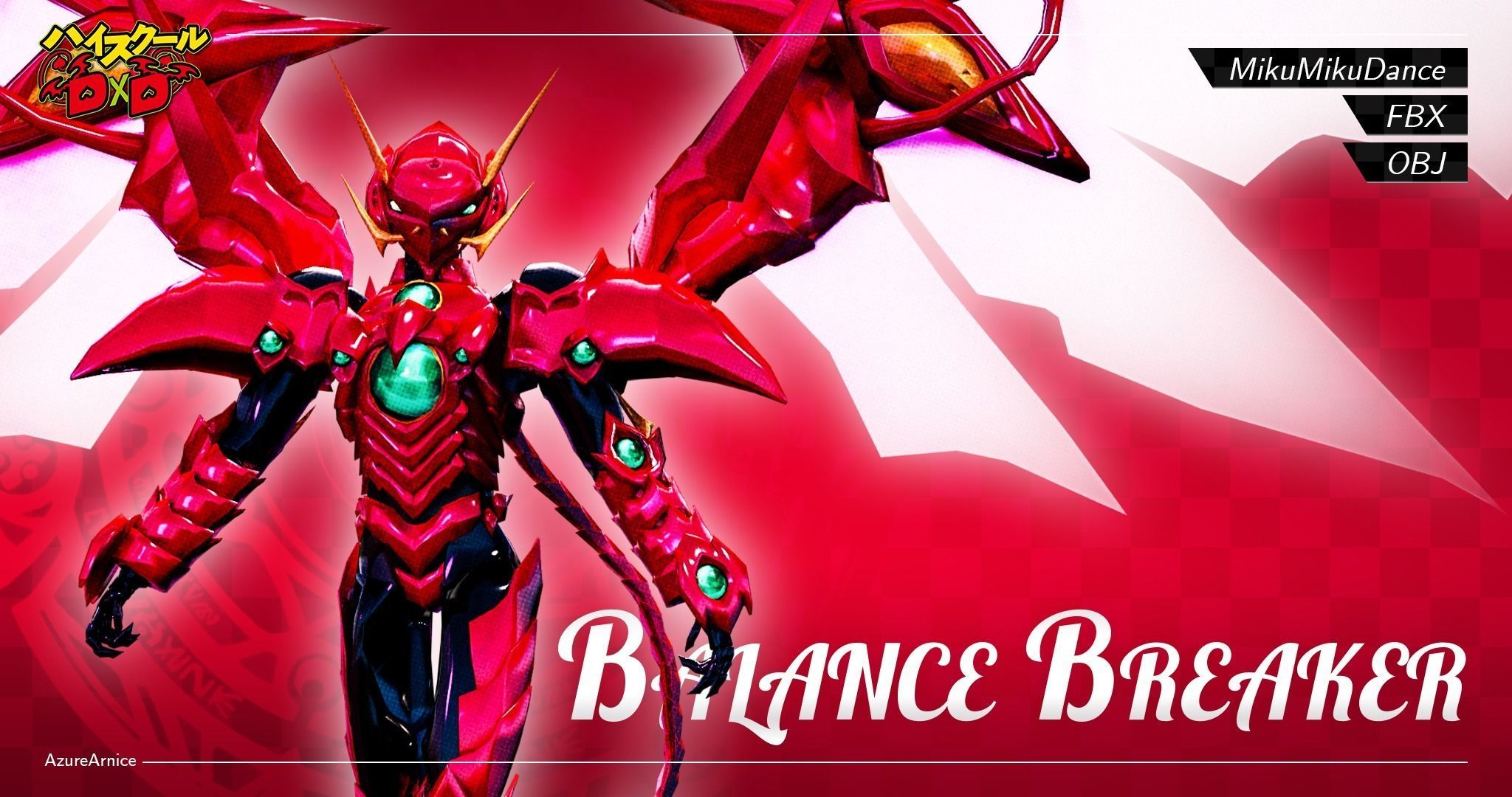 3D model Highschool DxD - Issei Balance Breaker MMD Model VR / AR / low ...