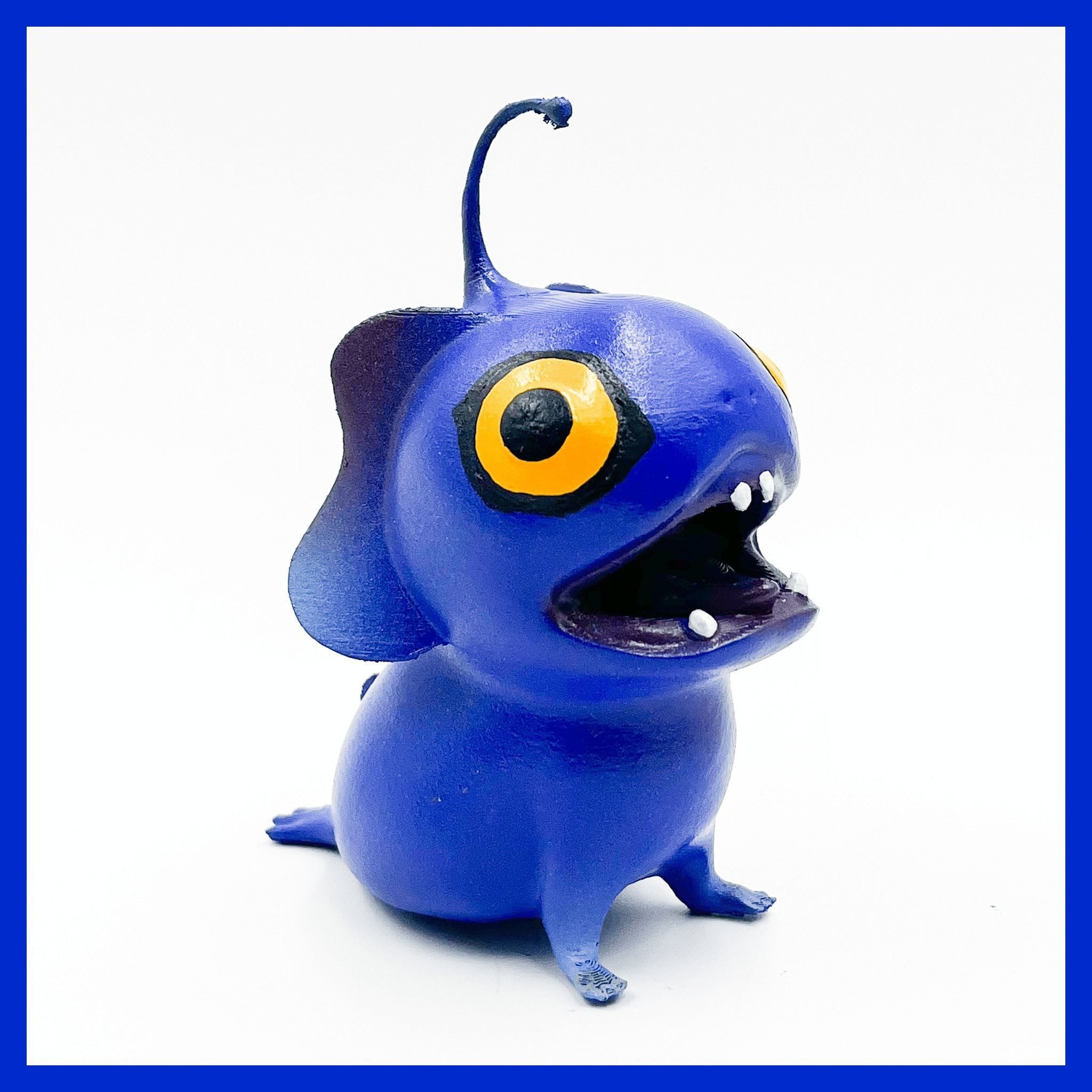 Blue from the sea beasts with Open Mouth 3D model