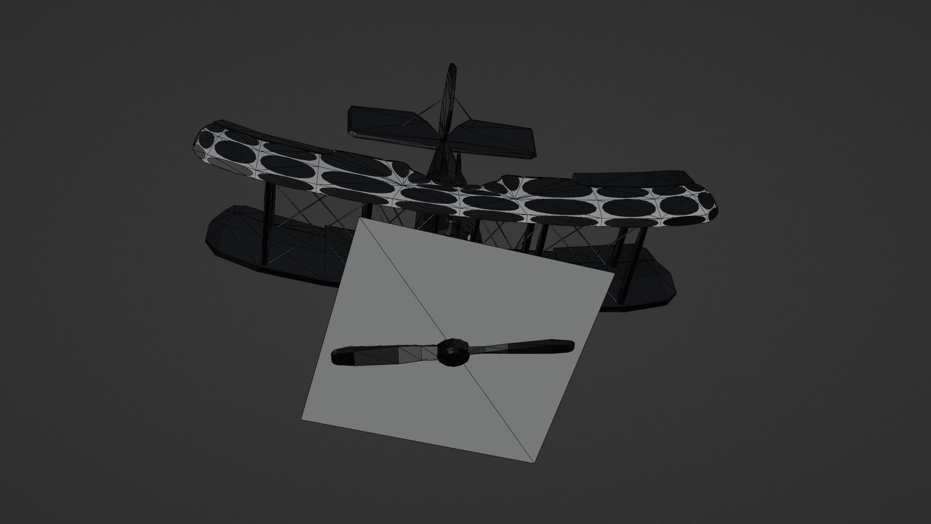 3D model Stylized WW1 Plane VR / AR / lowpoly