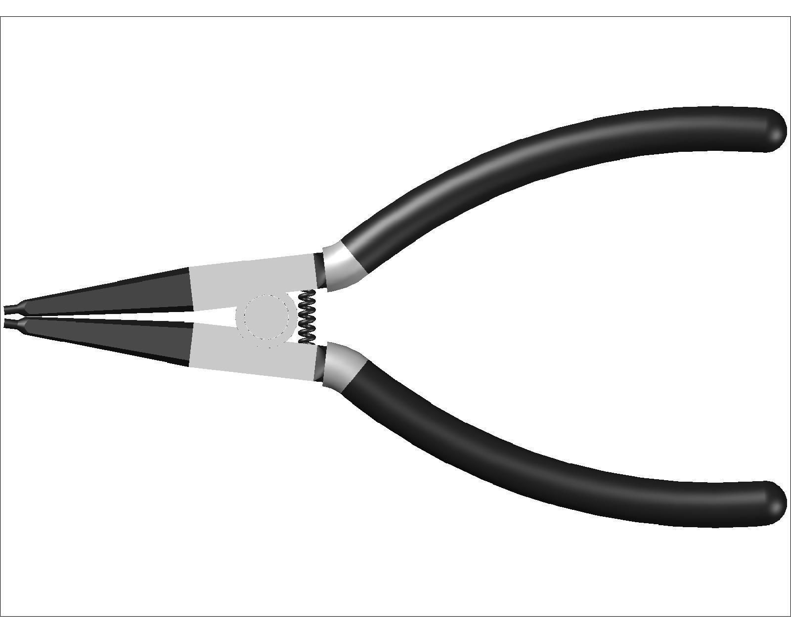 Retaining ring pliers 3D model CGTrader