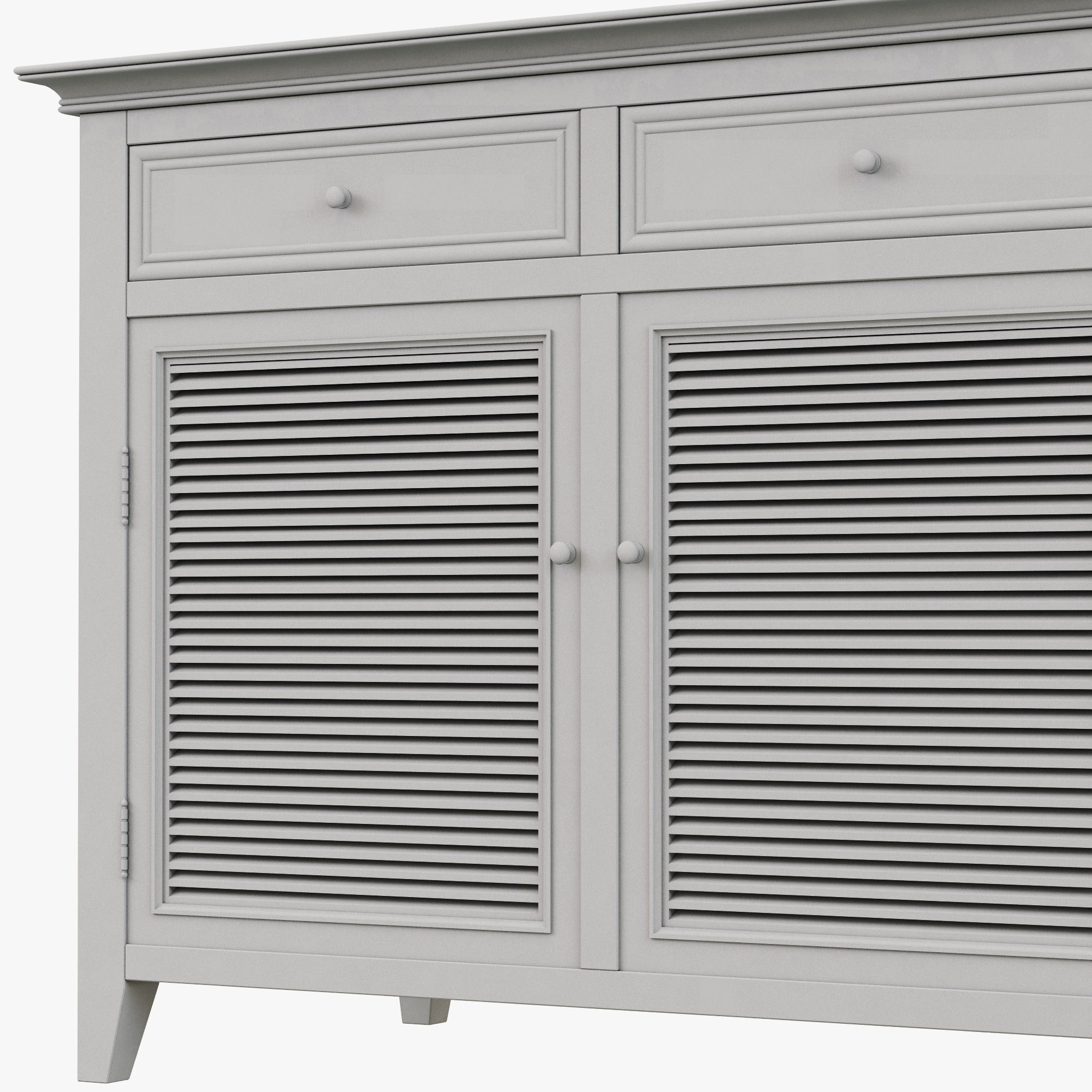 Restoration Hardware Shutter Sideboard 3D model CGTrader