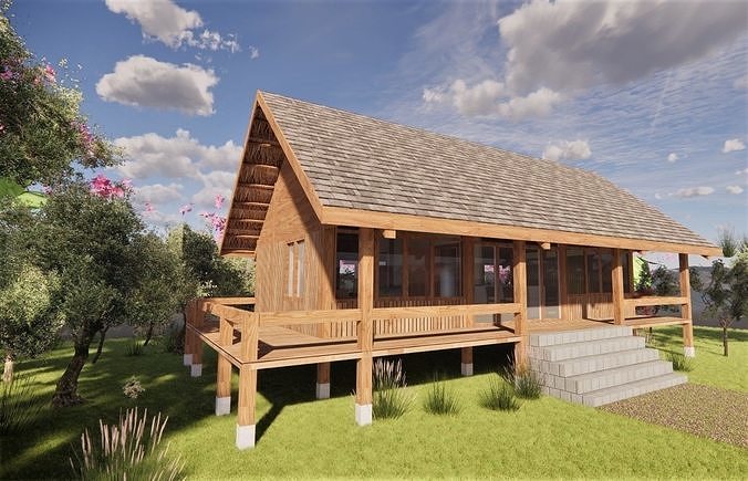 WOOD HOUSE 3D model | CGTrader