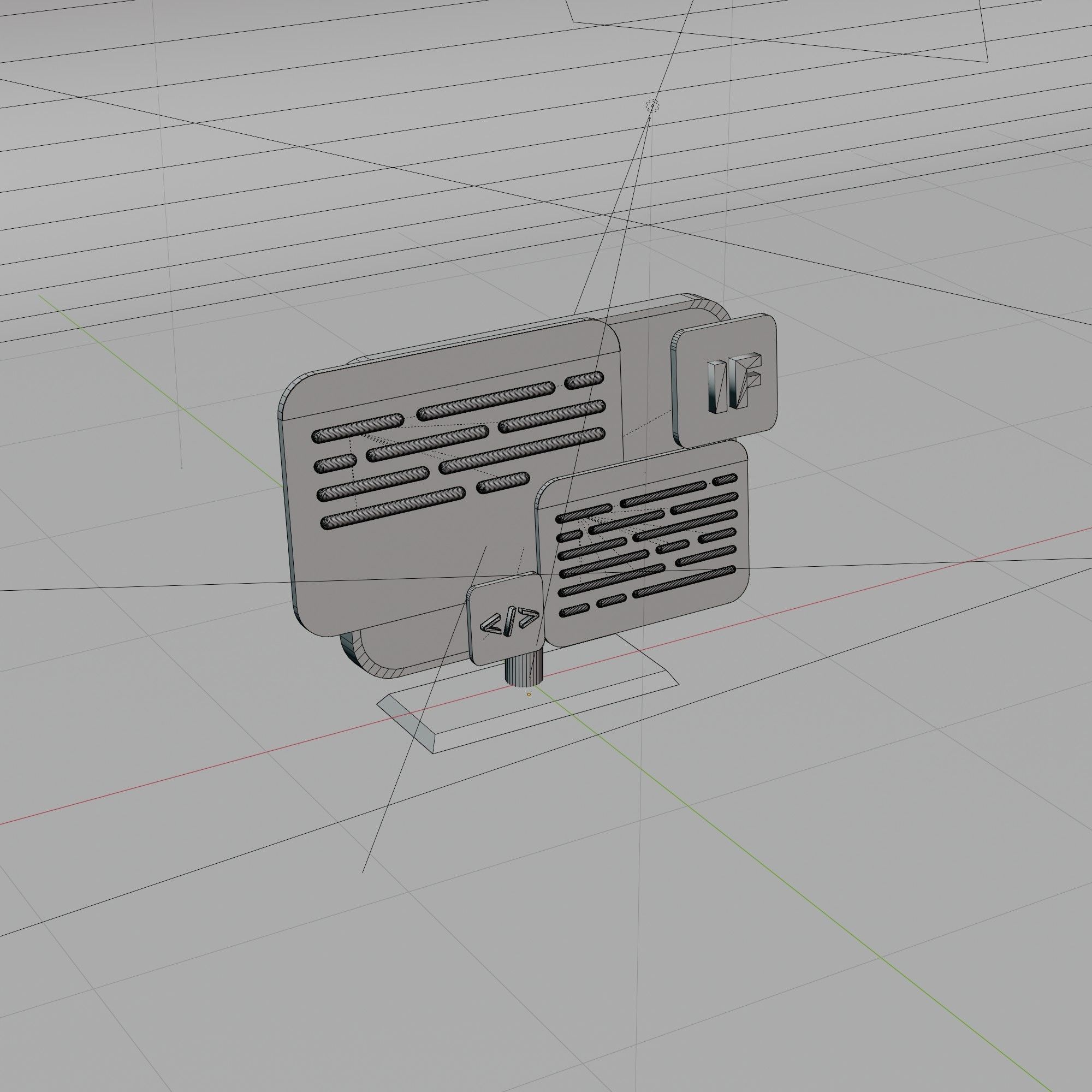 3D Illustration computer with coding task for UI or UX Design 3D model ...