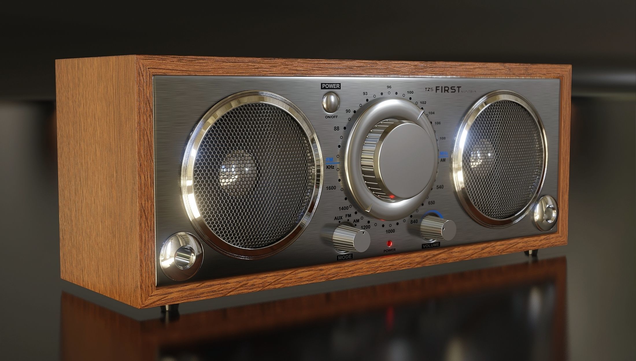 Analog radio receiver First Fa 1907 free 3D model CGTrader