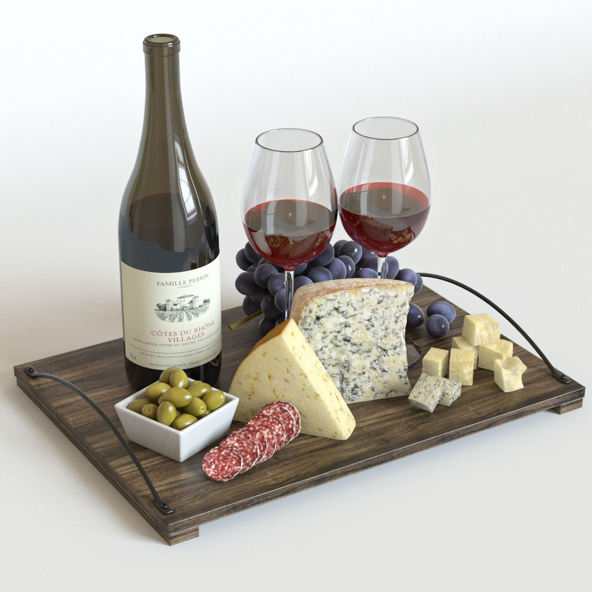 Red Wine and Grapes