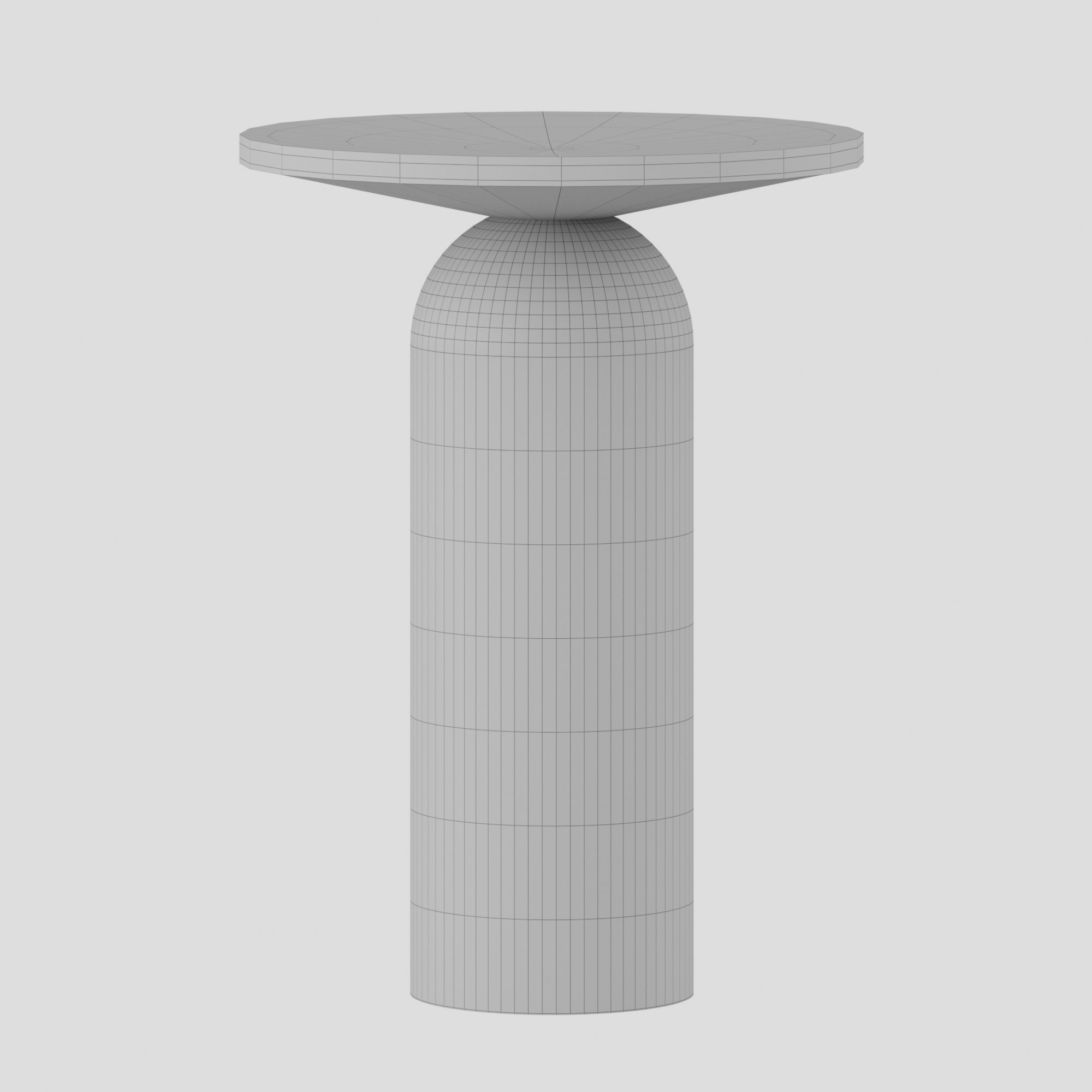 MARTINI SIDE TABLE WITH WHITE MARBLE BASE 3D model CGTrader