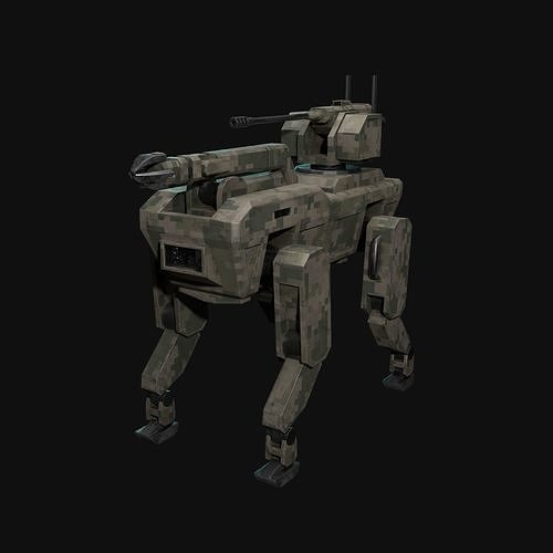 3D model Military robot dog VR / AR / lowpoly CGTrader