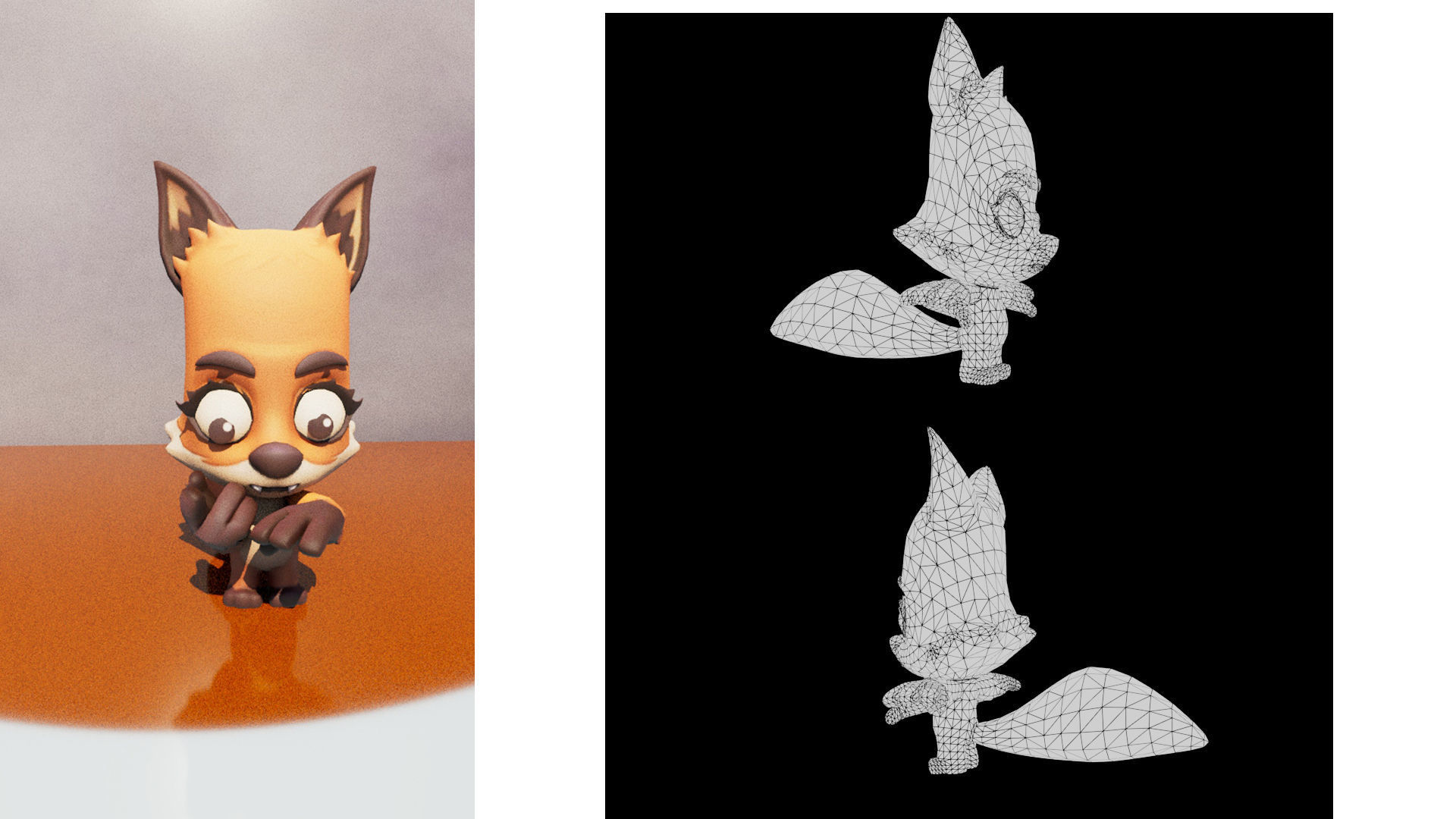 3D model cartoon Zooba Nix 3d Model animated Ready For Games VR / AR