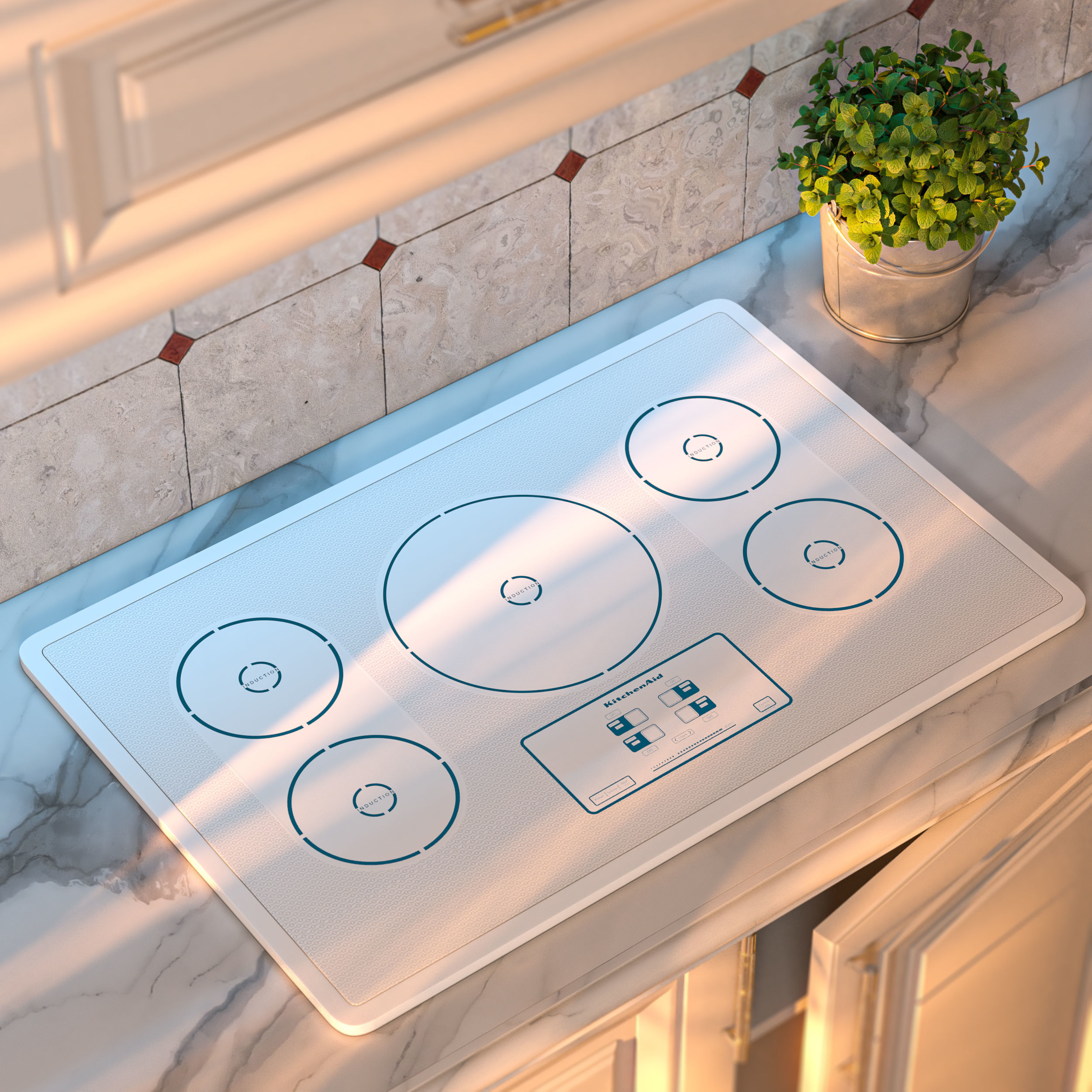 kitchenaid Induction Cooktop 3D model CGTrader