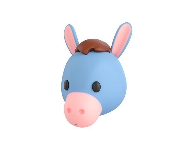 Prop134 Donkey Head 3D model CGTrader