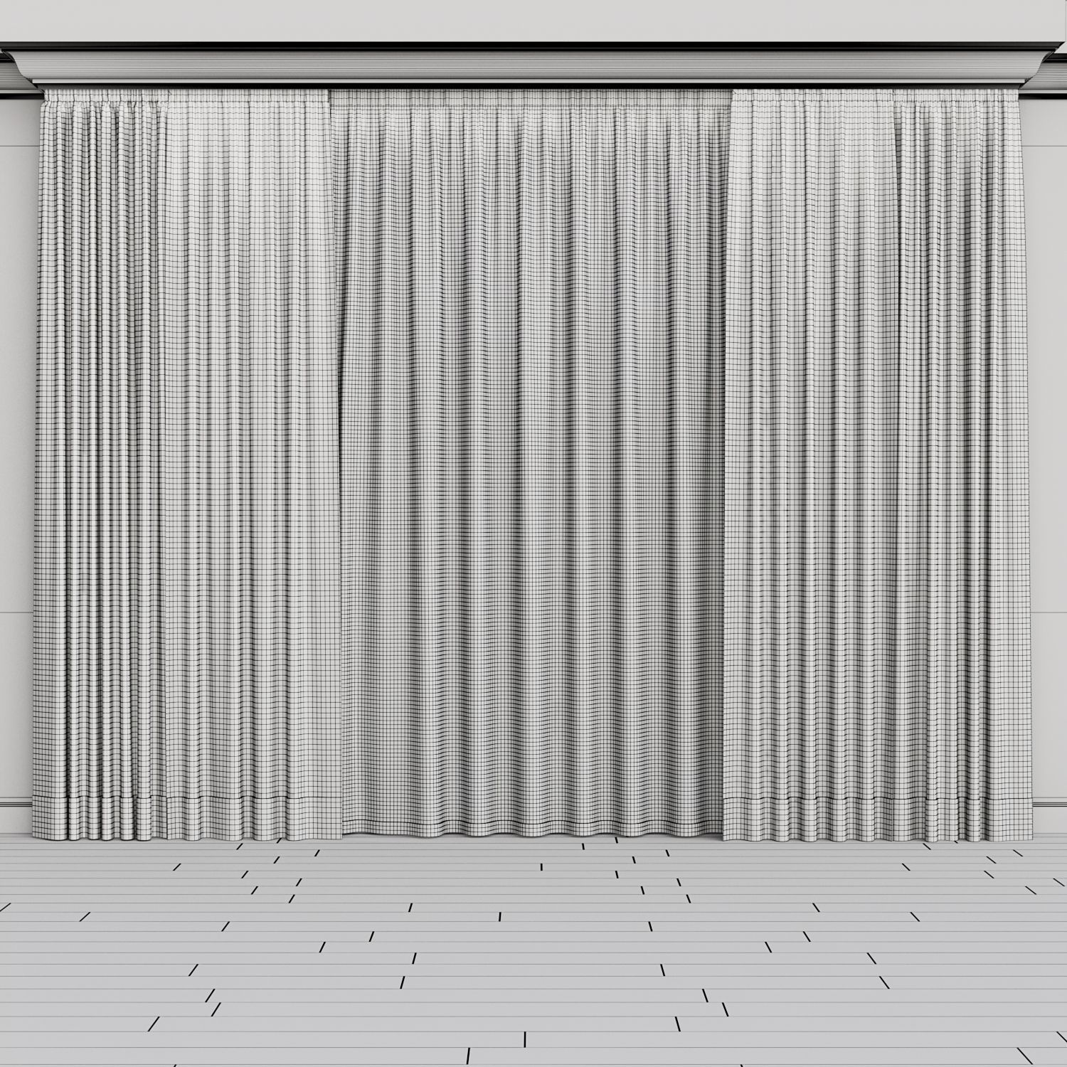 set Curtain 003 arc 3D model | CGTrader