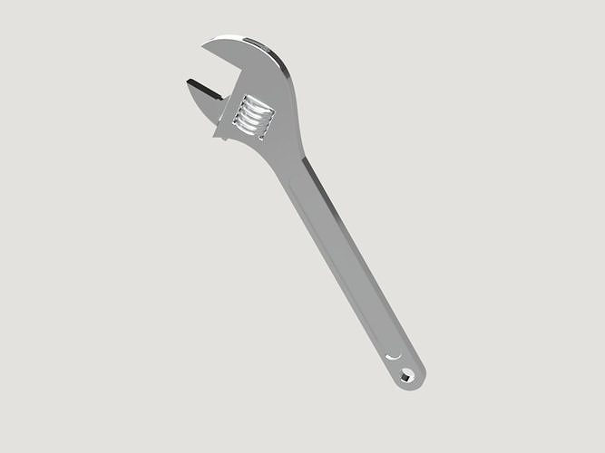Adjustable Wrench 3D model CGTrader