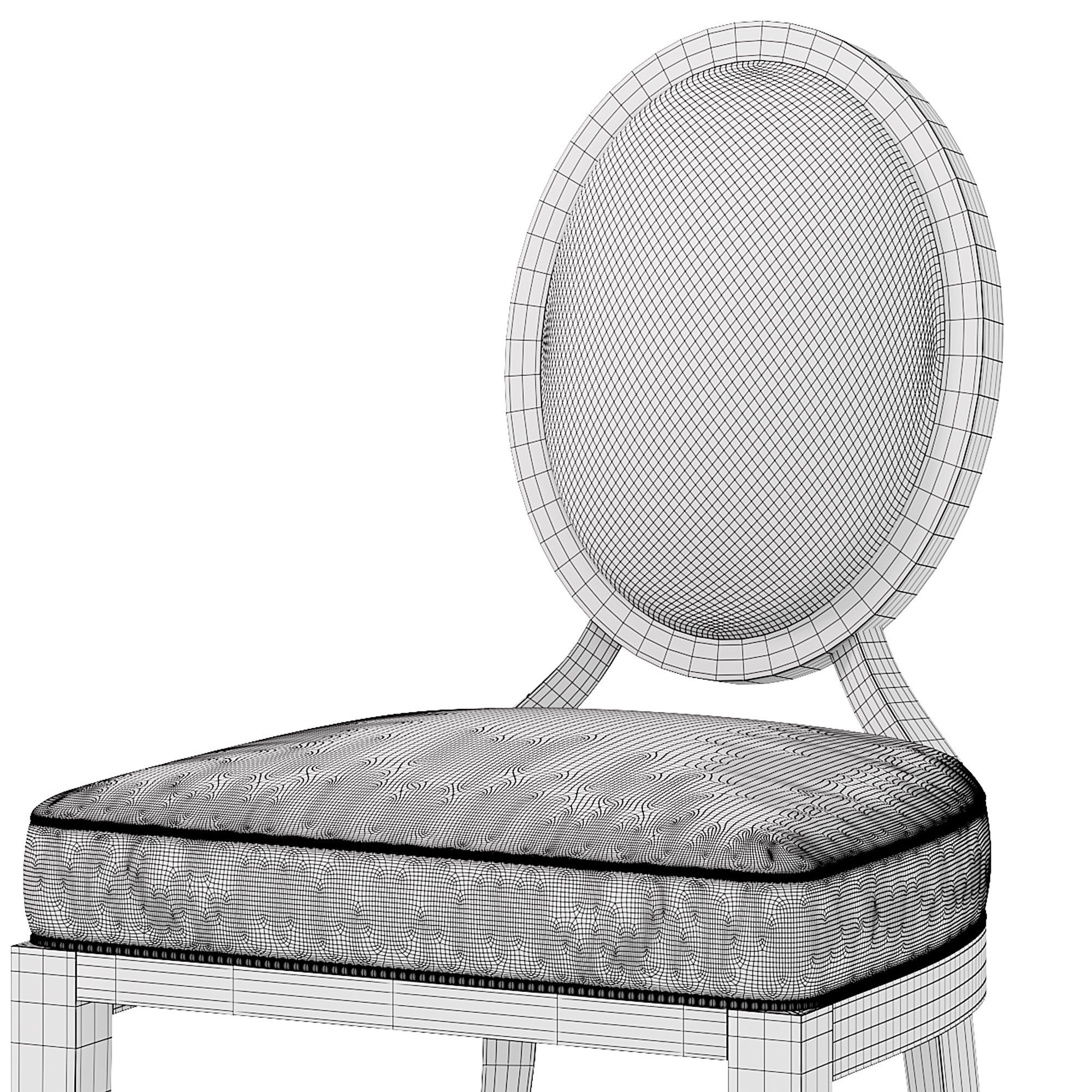 OVAL X BACK DINING SIDE CHAIR by Bakerfurniture 3D model CGTrader