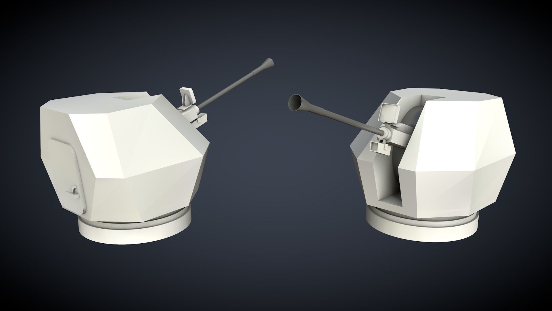 Low Poly Bofors 40mm MK4 3D model | CGTrader
