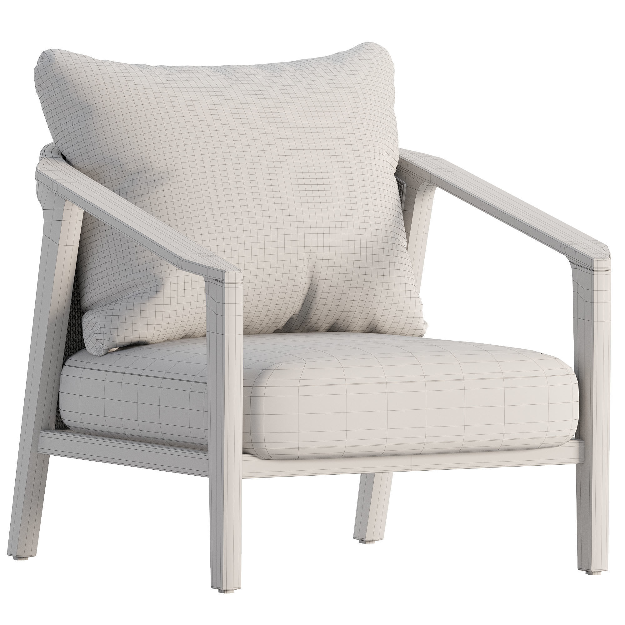 Malta Teak chair by RH 3D model CGTrader