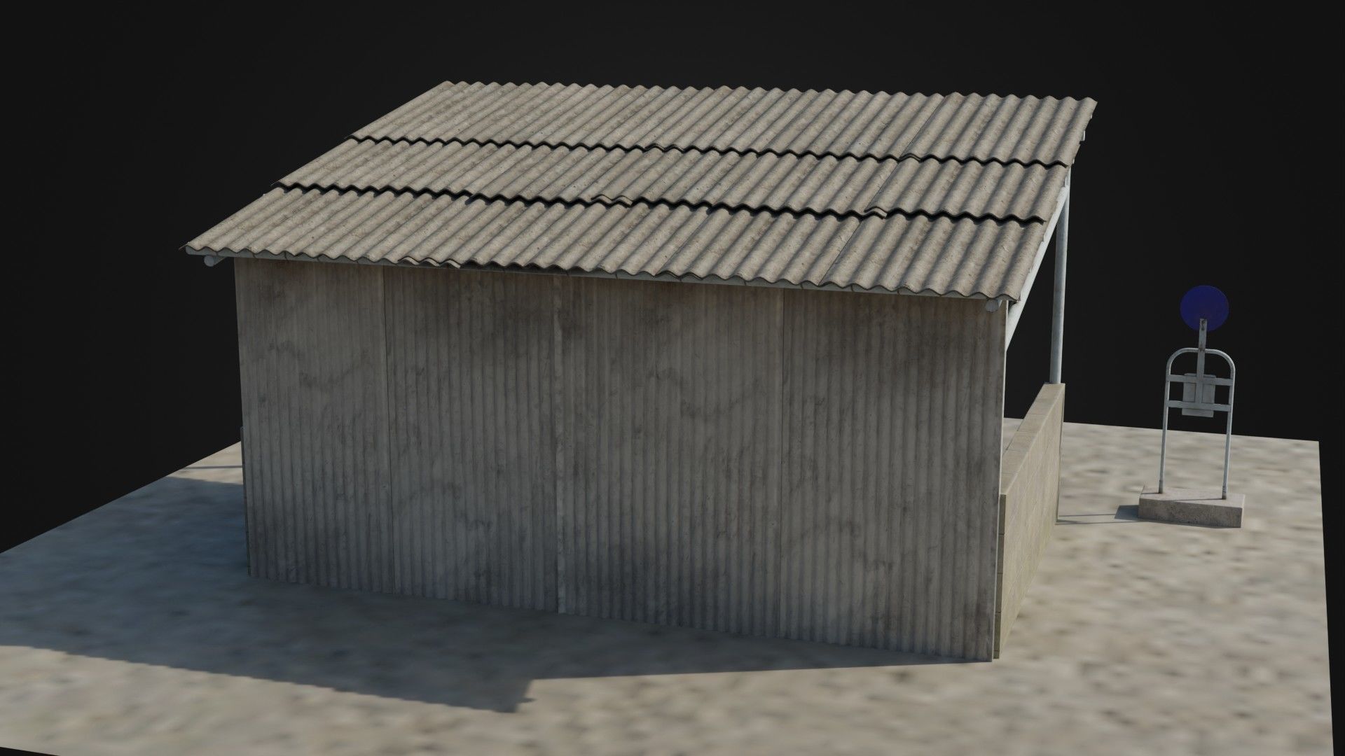 Stop Low Poly 3D model Old Japanese Bus Stop VR / AR / low-poly | CGTrader