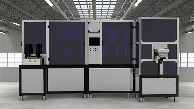 Tray curing automatic loading and unloading machine 3D model | CGTrader