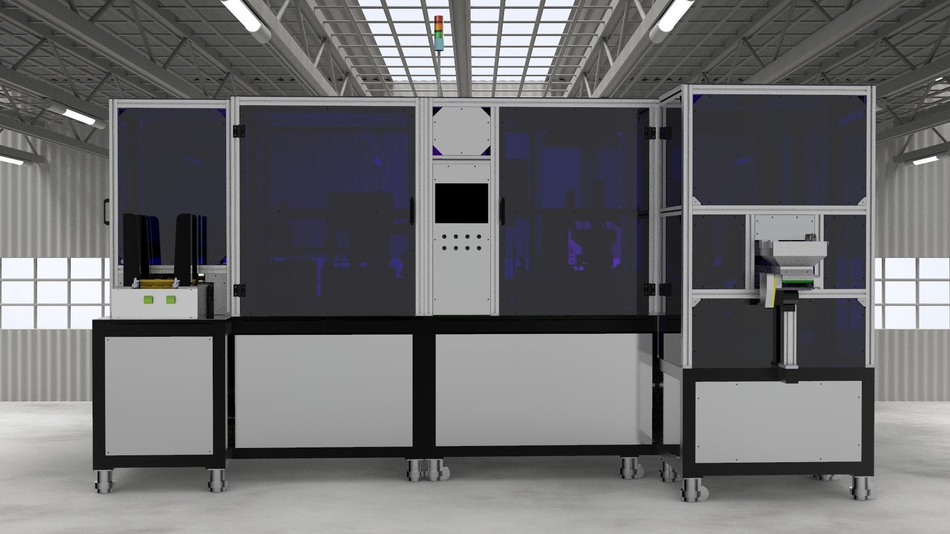 Tray curing automatic loading and unloading machine 3D model | CGTrader