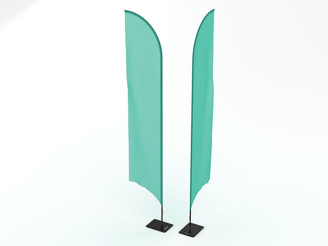 Feather Flag Banner 3D model