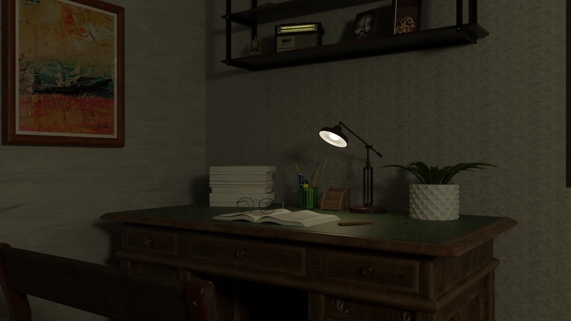 old living room free 3D model | CGTrader