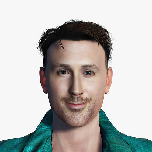 Ryan Gosling 3D Rigged model ready for animation