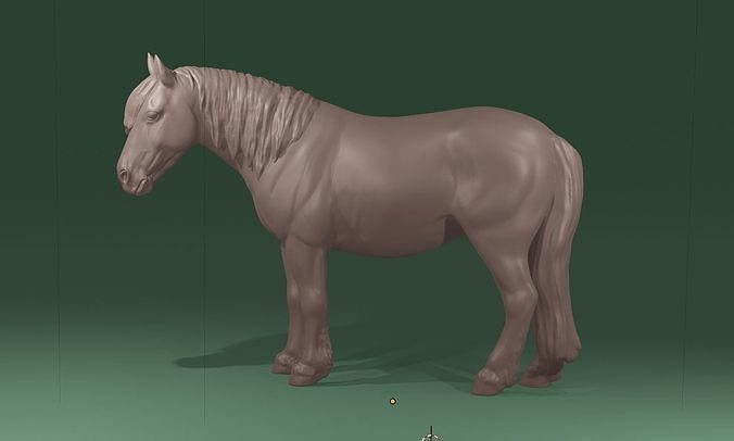 Pony Horse high poly for printing