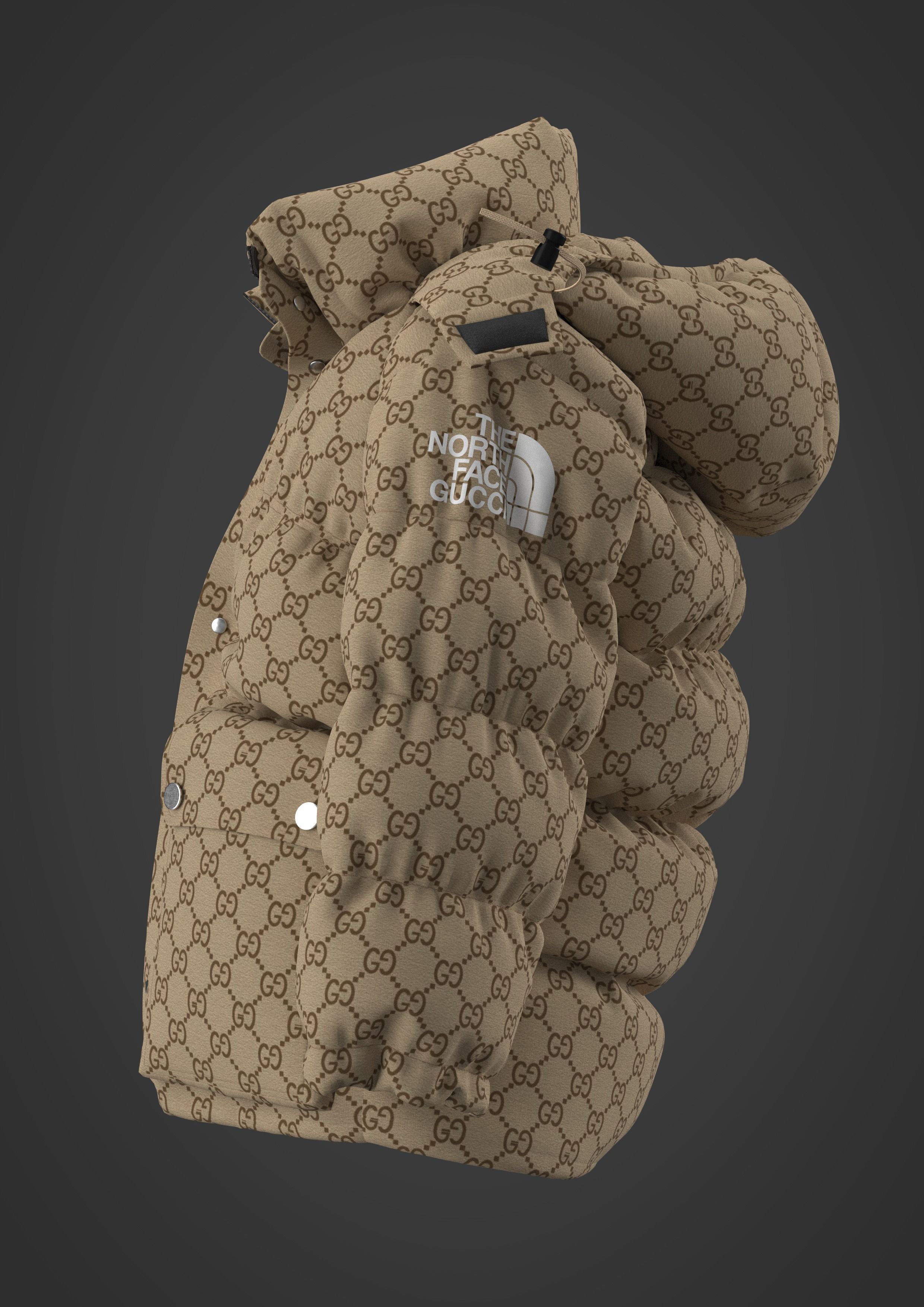 Gucci x North Face Puffer 3D model CGTrader