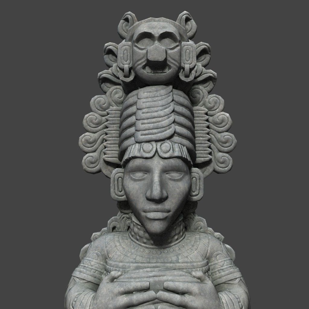 3D model Mayan Inca Aztec Statue 220822 VR / AR / low-poly | CGTrader