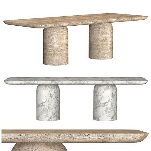 CUPOLA CARVED RECTANGULAR DINING TABLE 3D model CGTrader