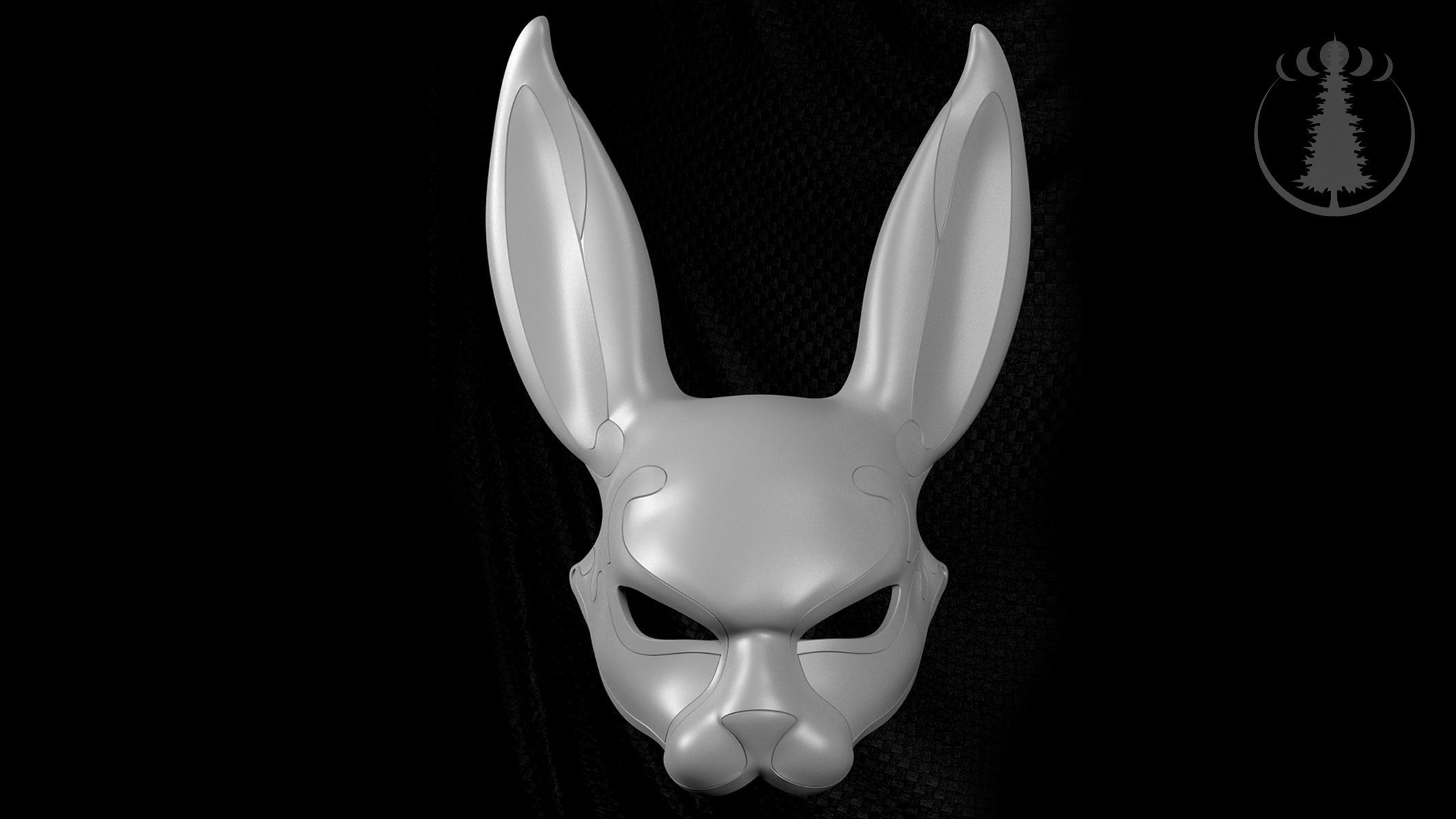 Rabbit Mask 3D model 3D printable CGTrader