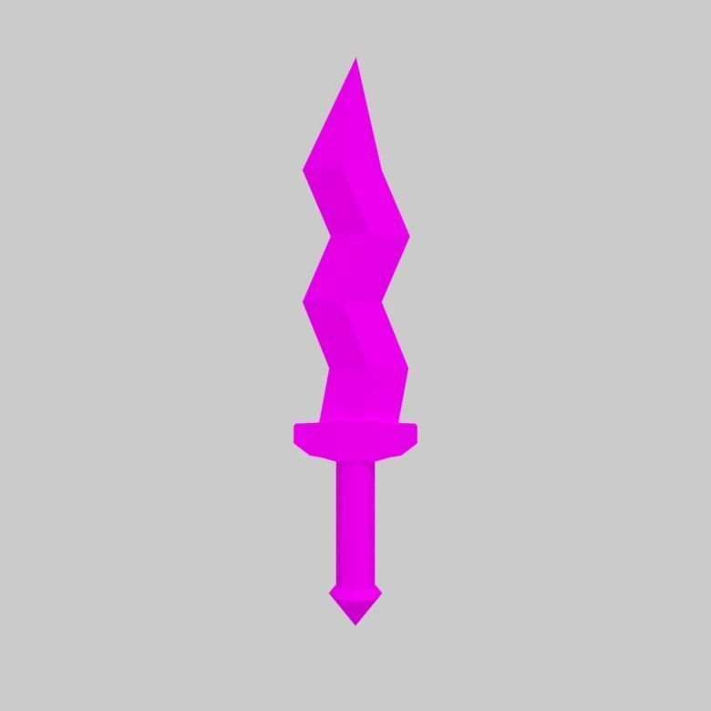 Simple Dagger Modle 3D model Simple Crooked Dagger VR / AR / low-poly | CGTrader
