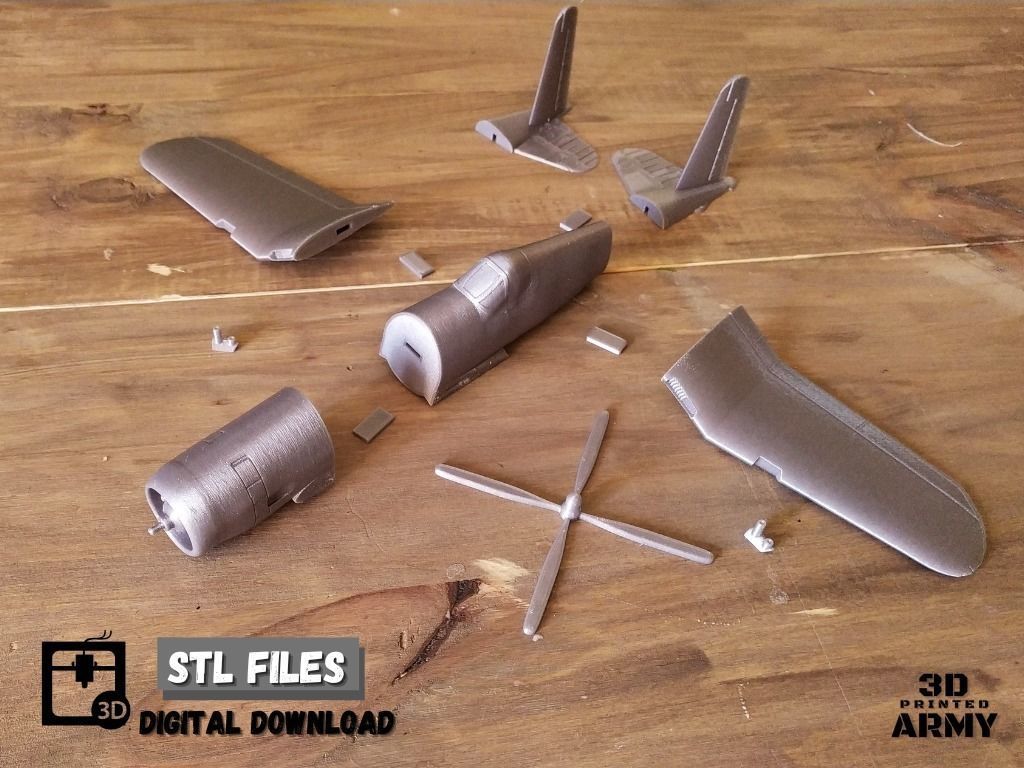 Vought Chance F4U-4B CORSAIR -3D print 3D model 3D printable | CGTrader