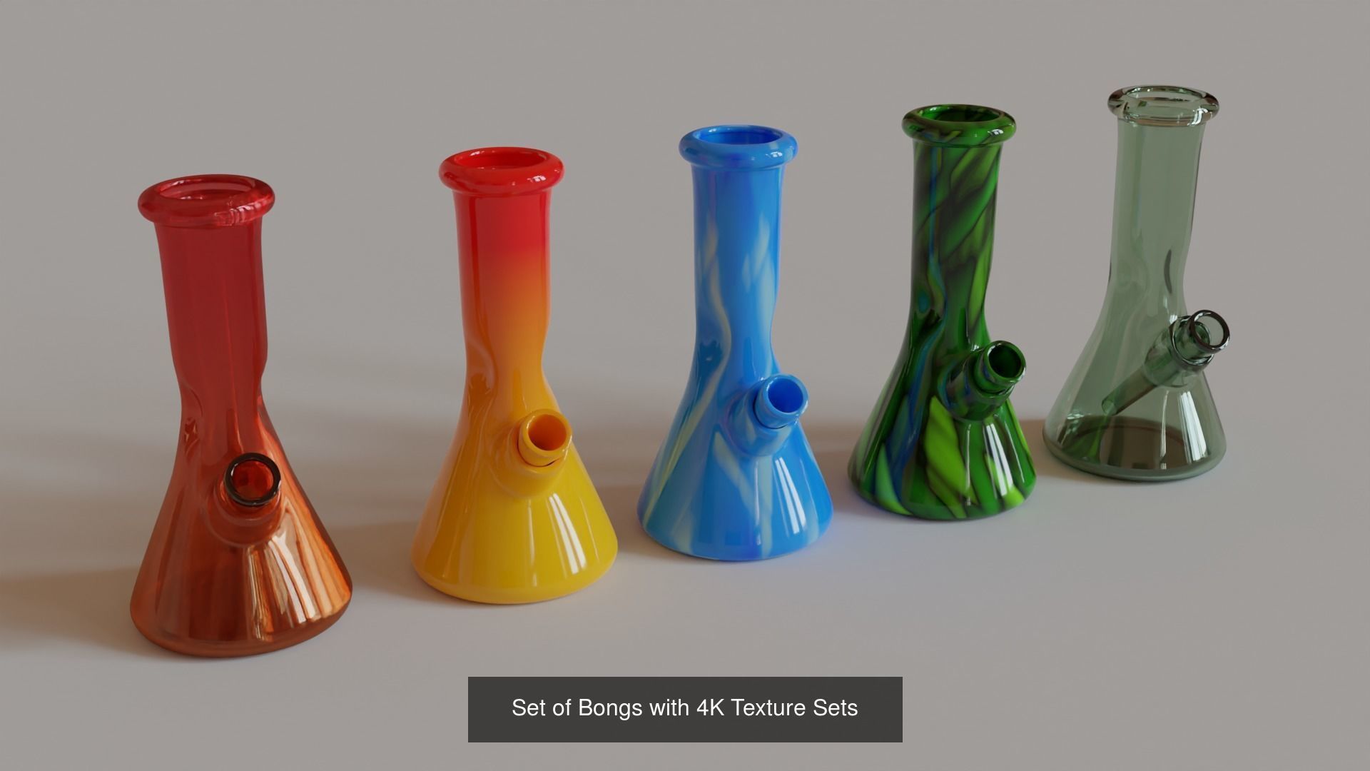 Ultimate Weed Collection with bongs pipes and joints CGTrader