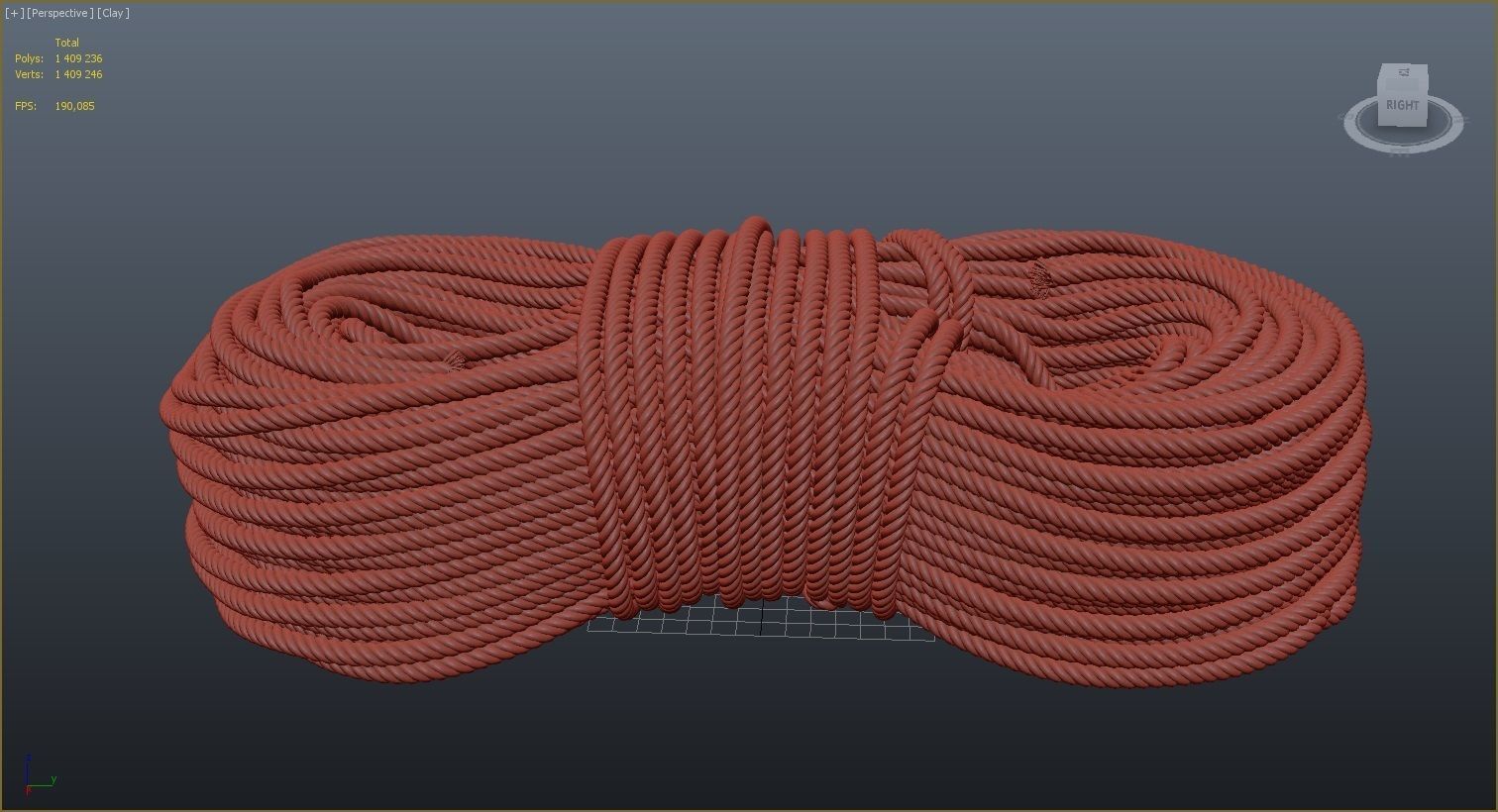 coiled rope 3d model free 3D model CGTrader