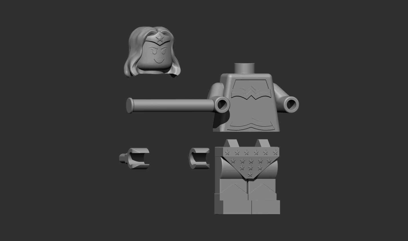 Wonder Woman Toilet Paper Holder Printable 3D model 3D printable CGTrader