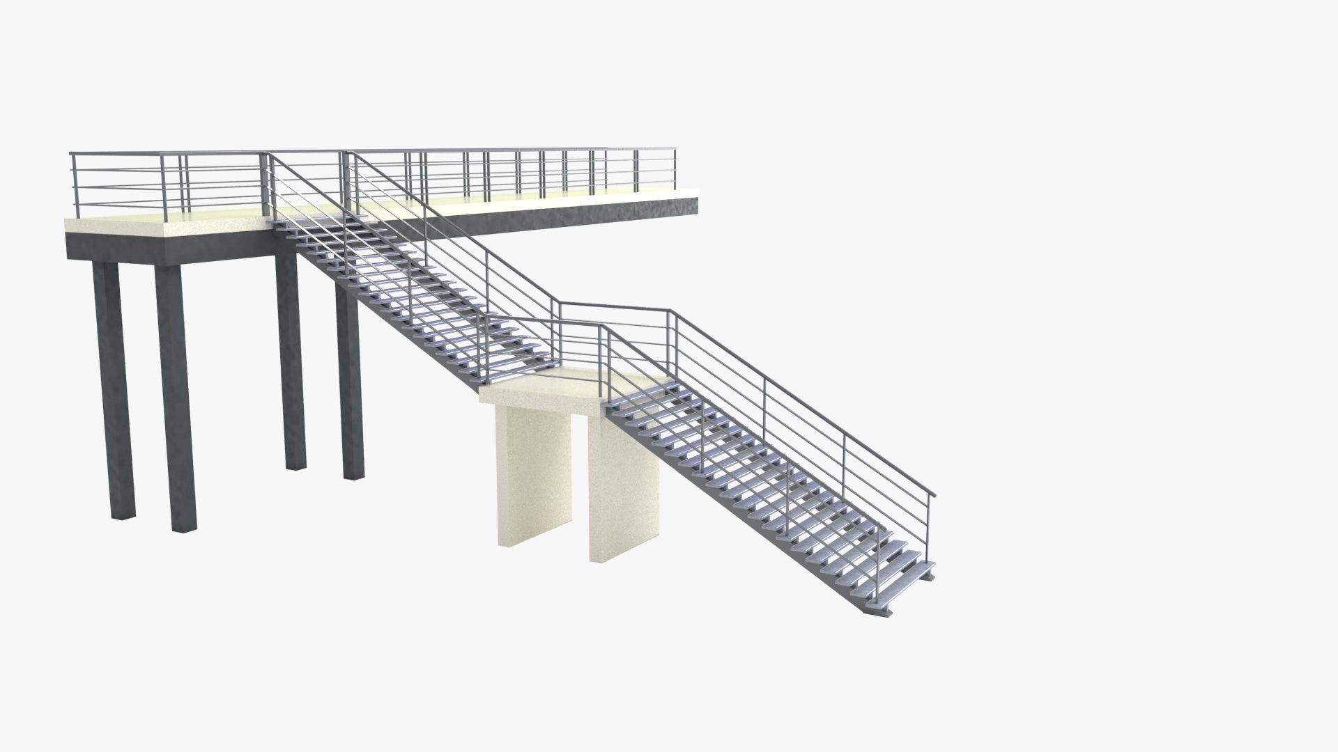 Railway Footbridge 3D model CGTrader